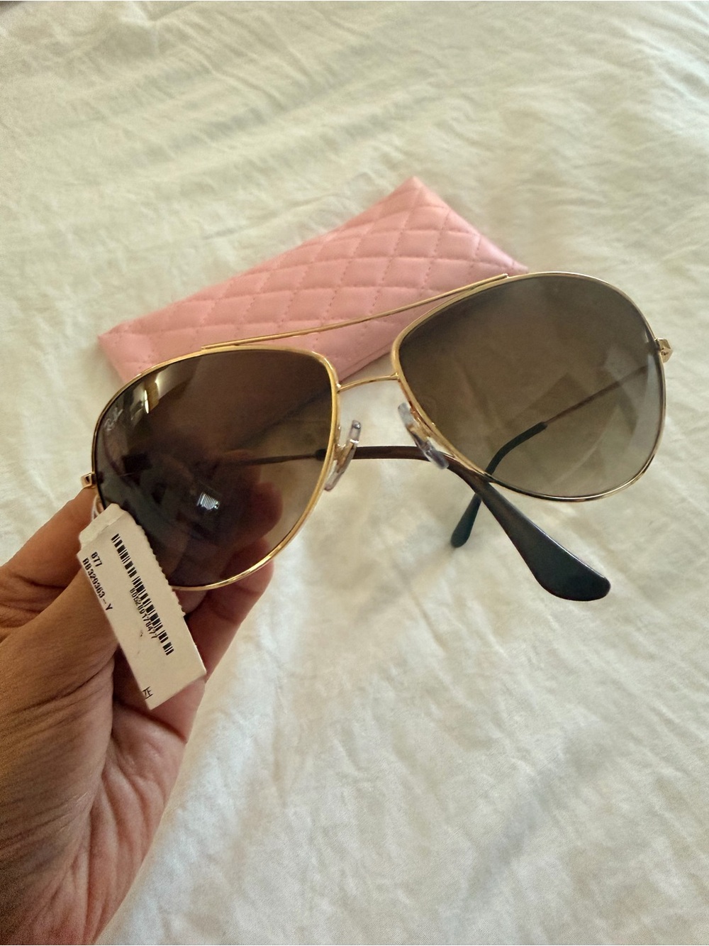 NWT Rayban Gold Frame Aviator Sunglasses only